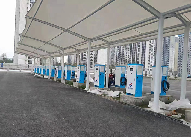 充電樁棚加油站膜結構